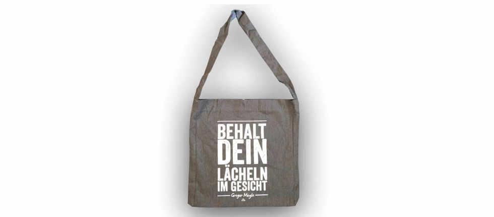  Slingbag - grau, mit breitem Boden 