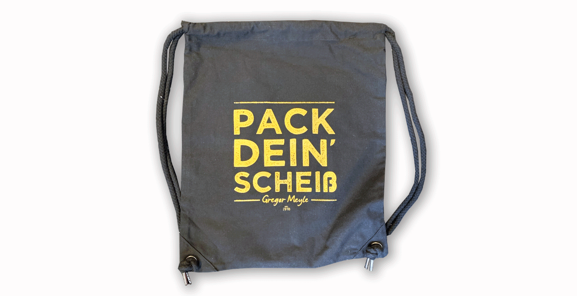  Rucksack - gold, Farbe Schwarz, Druck gold 
