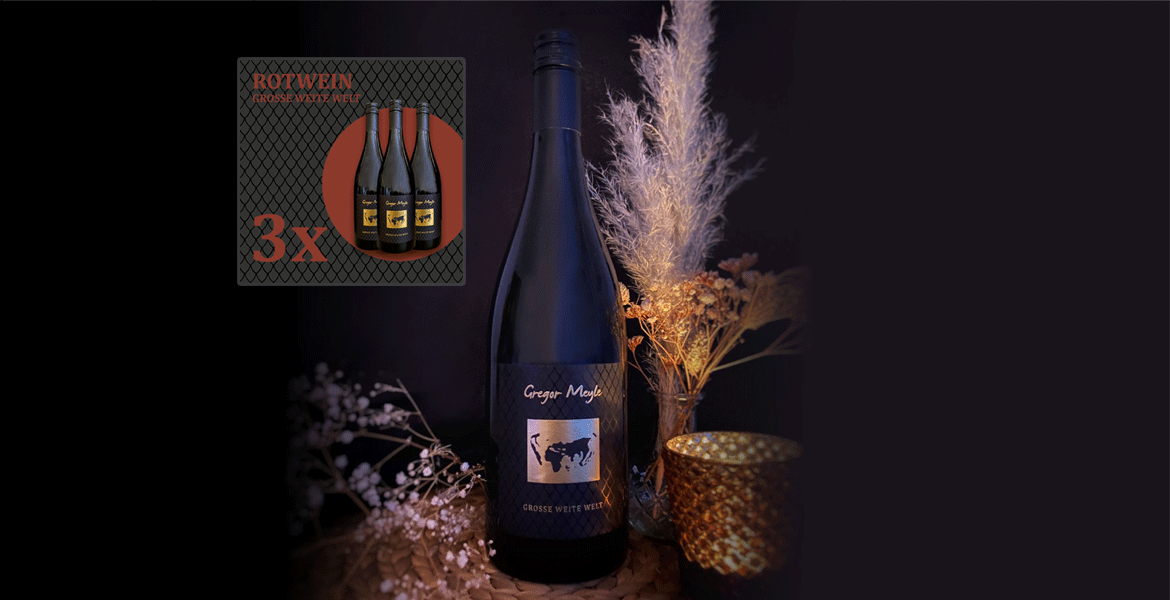 3 Fl. Rotwein - Grosse Weit Welt,