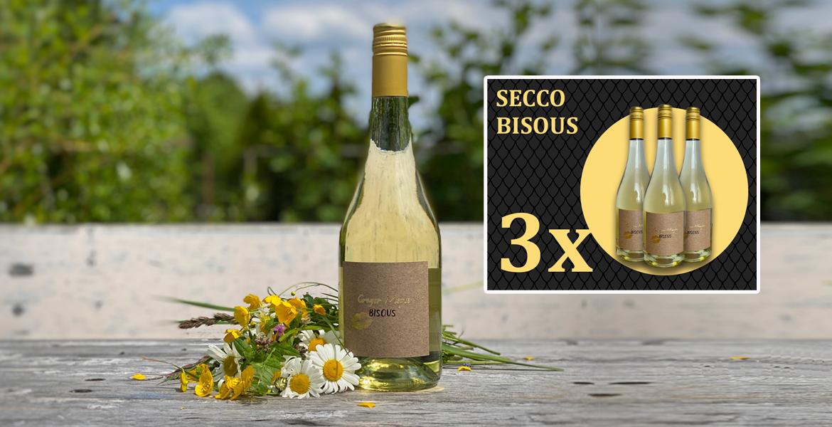 3 Fl. Bisous - Perlwein,