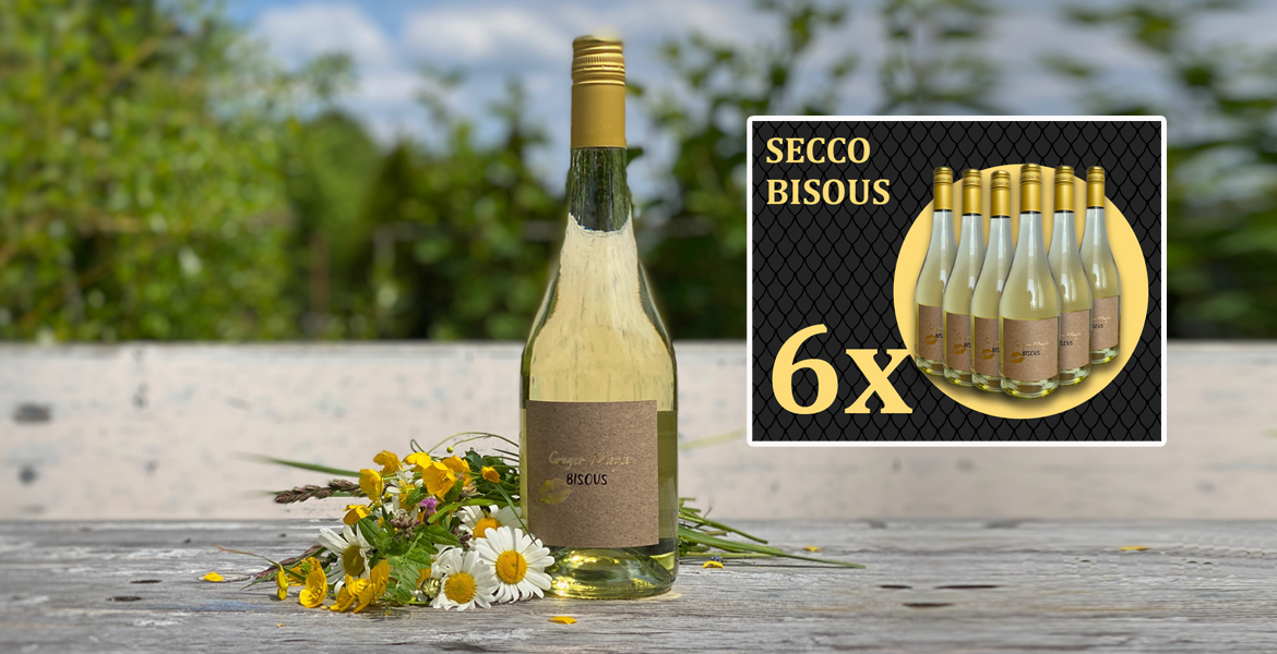 6 Fl. Bisous - Perlwein,